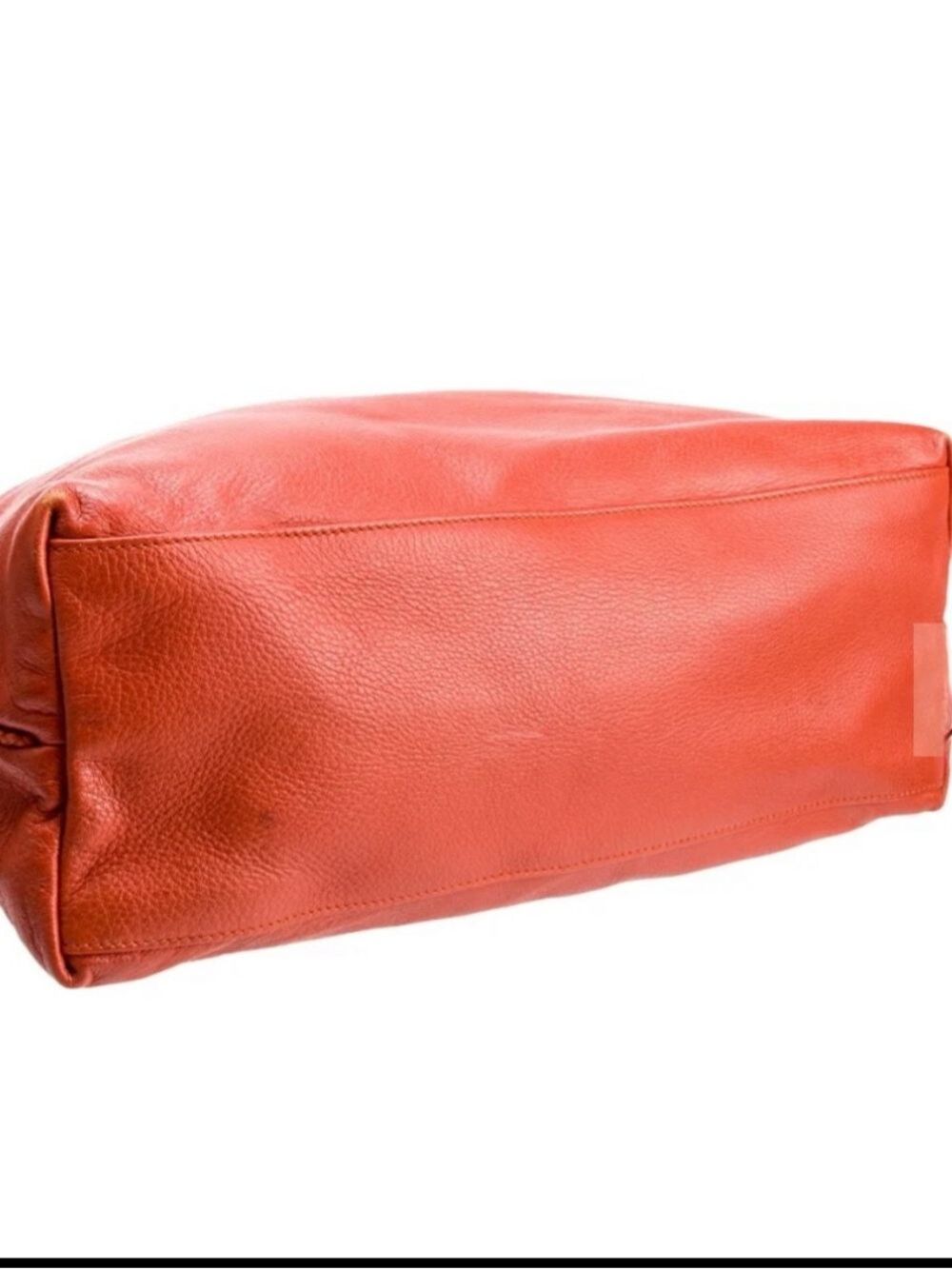 Gucci Large Bamboo Hip Orange Cervo Leather Hobo Tote - No Detachable Strap - Picture 3 of 7
